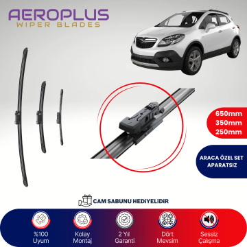 Aeroplus Opel Mokka / Mokka X 2012-2020 Ön Arka Muz Silecek Takımı