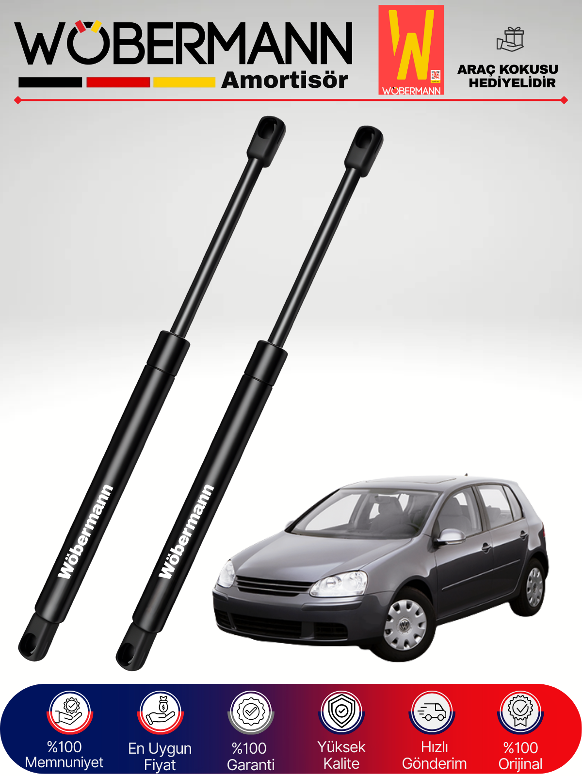 Wöbermann VW Golf V 5 Bagaj Amortisörü Takım Sağ-Sol 2004-2009
